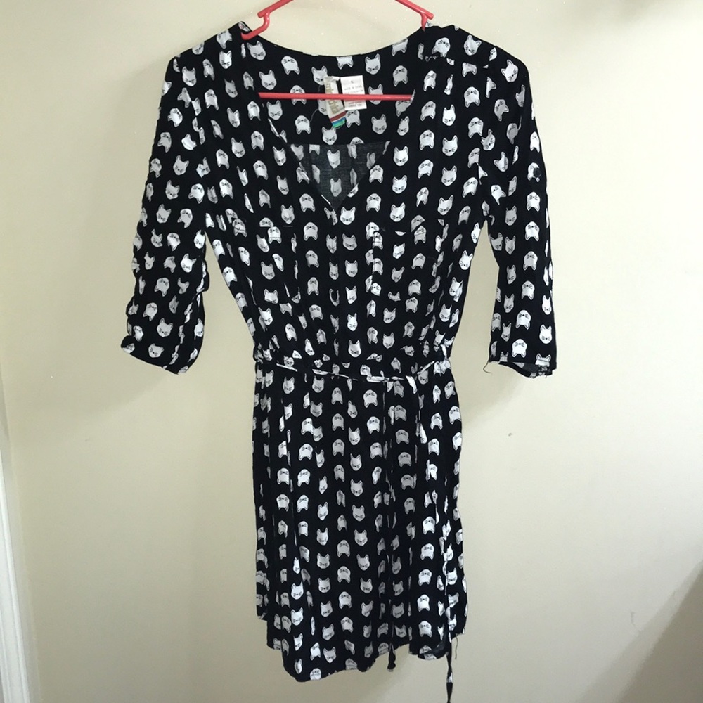 Super Cute Kitty Print Dress